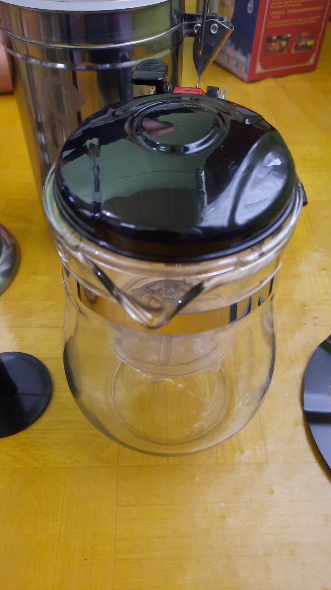 Tea Jug Infuser 500ml Kaca Filter Tea Pot Saringan Teko Teh Glass Tea 500 Ml