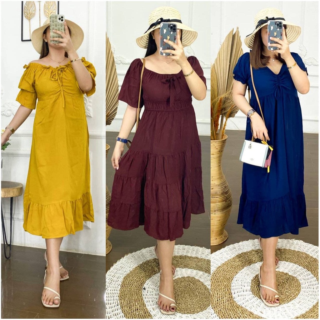 Top Produk Otin Fashion Baju Dress Wanita Eviani Kotak Konveksi Murah Tanah Abang Kfd10 ana Daster B