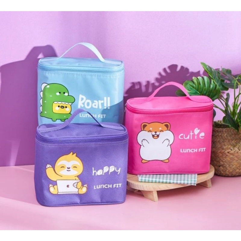 Set tas bekal makan anak lunch box set kotak bekal makan