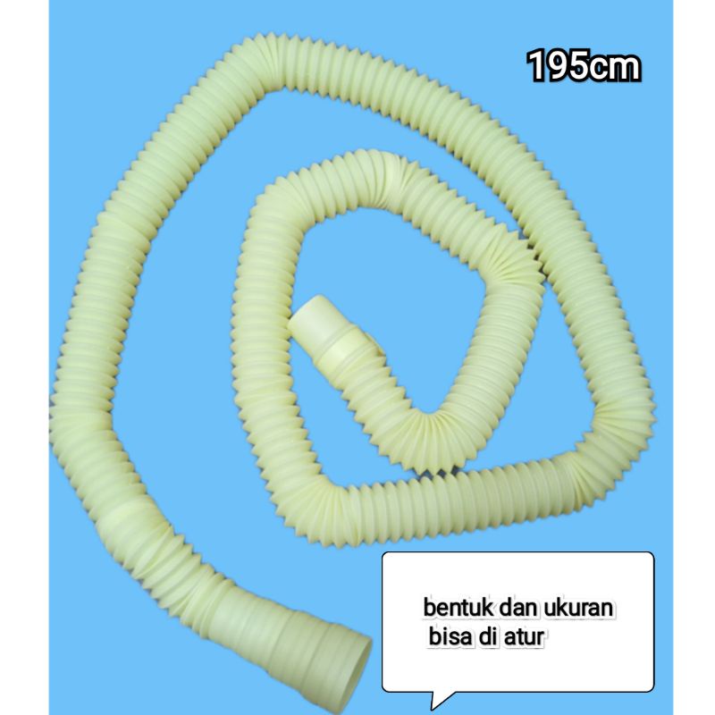 Selang mesin cuci, selang pembuangan mesin cuci panjang Tarik  195 cm