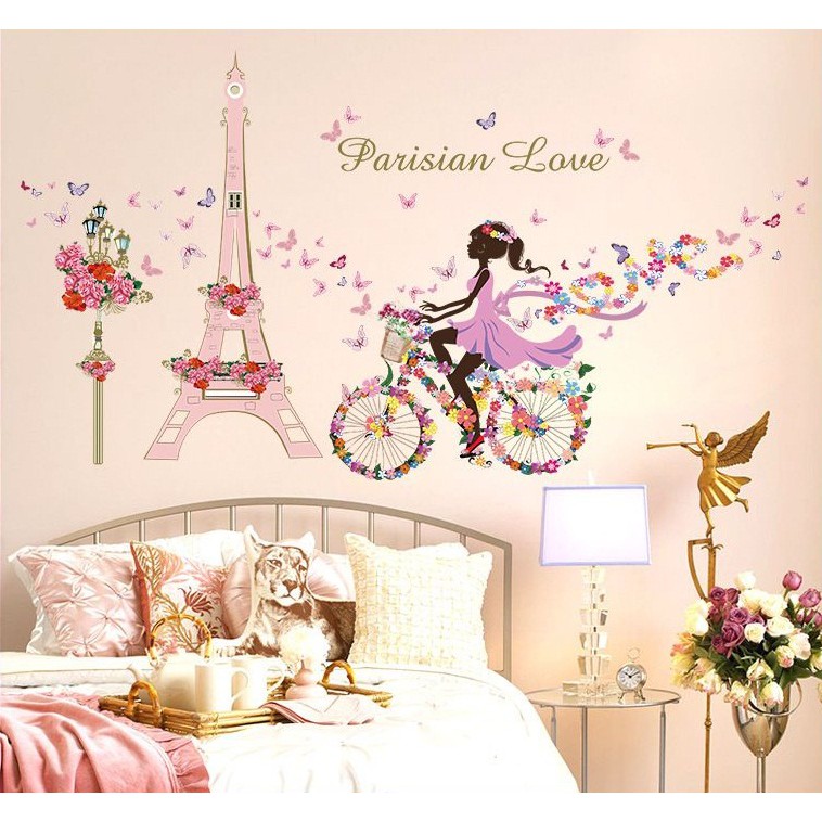 WM Shop Wall Sticker Uk 60x90 Wall Stiker Dinding Eiffel 