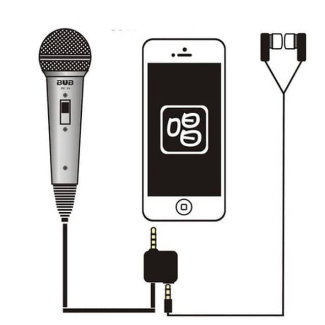 Microphone Condenser BUB 3.5mm 2input Smartphone PC-10