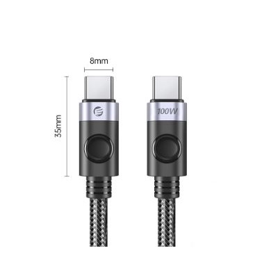 Cable type-c to usb-c orico 50cm pd 100w 5a 480Mbps fast charging braided c2cz - Kabel charge data 0.5m