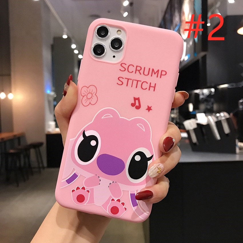 Stitch Soft Case HP VIVO Y20 Y20i Y20S Y12S Y11 Y12 Y12i Y15 Y17 Y71 V9 Y91C Y93S Y95 V15 Pro S1 V20 7 20 Pro 7i C17 Blue Pink Color Casing 12 Pro Max