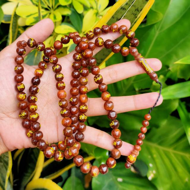 Tasbih 99 asmaulhusna 8,5 mm coklat kokka kaokah