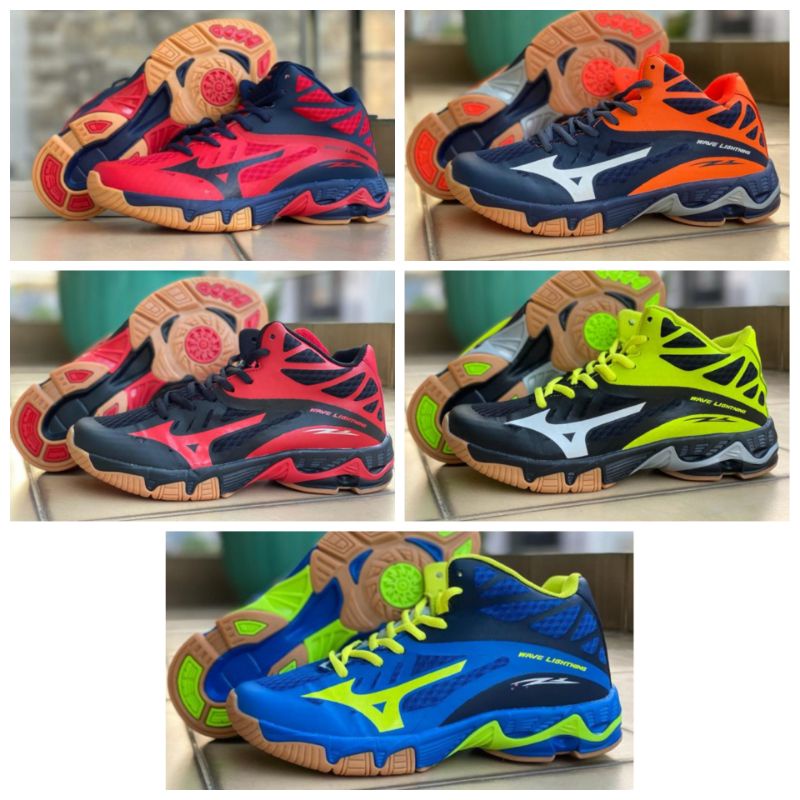 (BAYAR DITEMPAT) DM SEPATU VOLLY MIZUNO WLZ 3 MID PREMIUM VIETNAM IMPORT OLAHRAGA VOLI PRIA VOLY COW
