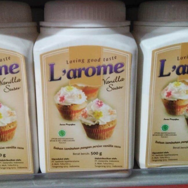 

‌L'arome Vanilla Susu 500gr Larome Bahan Tambahan Pangan Perisa Vanilla Susu