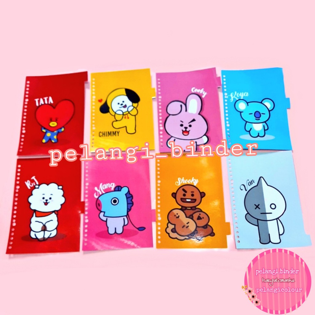 

Pembatas binder Bt21 ukuran A5 B5