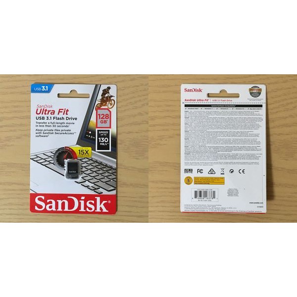 Flashdisk Sandisk Cruzer Ultra Fit CZ430 128GB USB 3.1