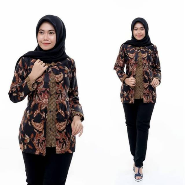 Atasan Blus bolero batik kantor