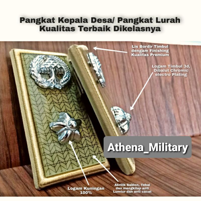 Pangkat PDH Lurah / Kades dasar mika | akiril dasar motif