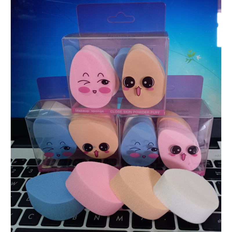 BEST SELLEE SEPON BEDAK &amp; MAKE UP SPONGE  ISI 4PCS FREE MIKA