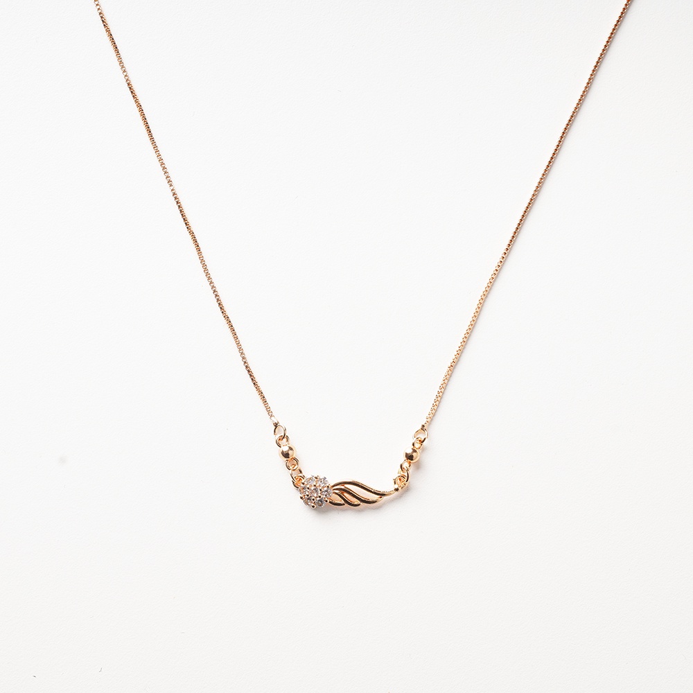 Kalung Titanium Wanita Kalung Rantai Wanita Kalung Rose Gold Kalung Wanita Korea Kalung Fashion D028