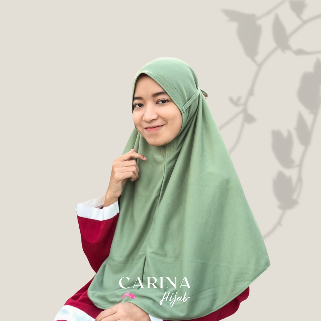 (40+) Warna Jilbab Instan Kaos Non Pet Tali Bergo M Hijab Kerudung Instan Carina