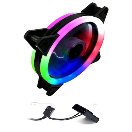 Illupro Saturn Dual Ring RGB Fan | Fan Casing 12 cm RGB | PC Fan Case