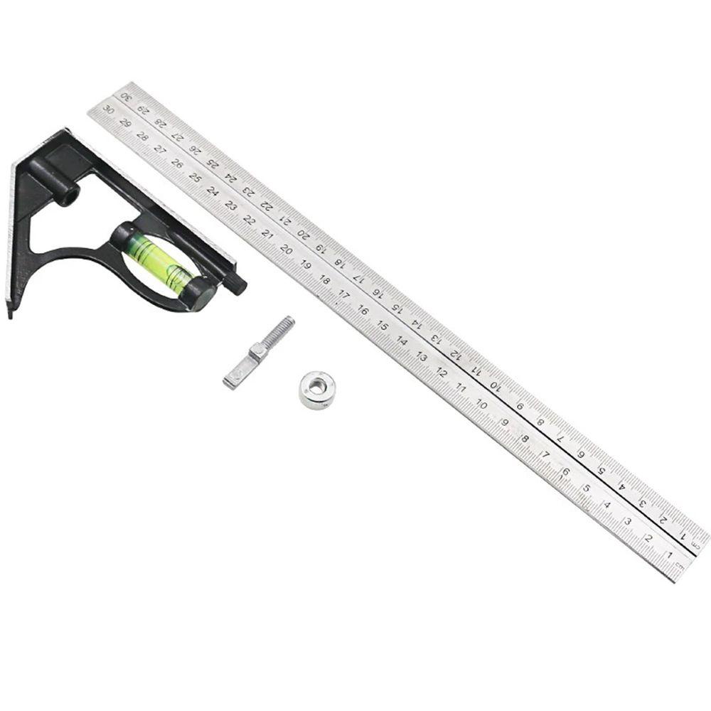 Solighter Angle Square 12 &quot;300mm Aluminium Penggaris Sudut Adjustable Tahan Lama