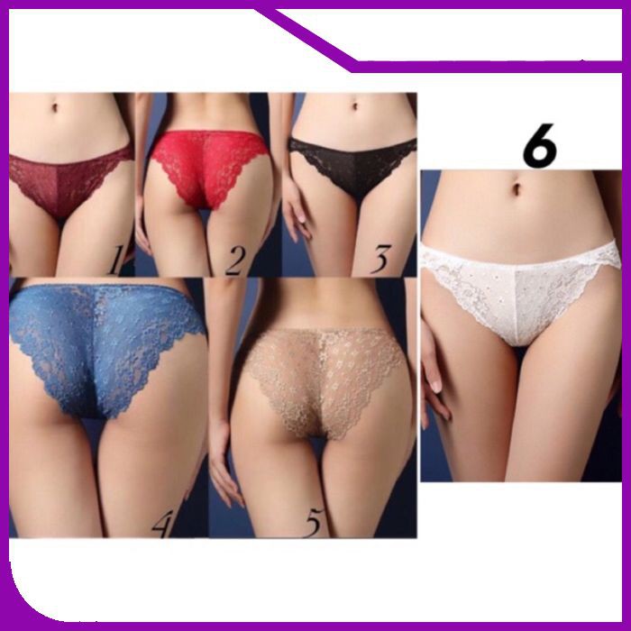 Lace Panty Brief Gstring Thong Pakaian Celana Dalam Wanita Undies cewek import