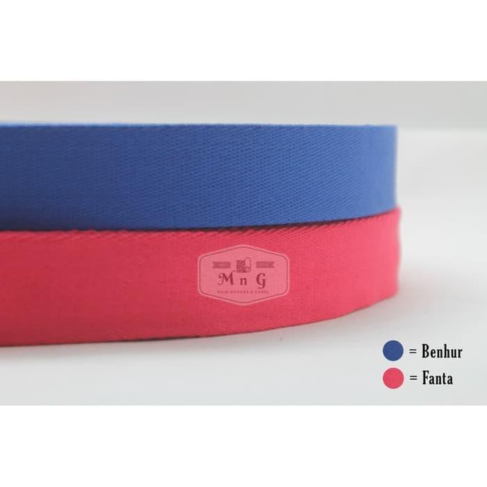 Unik Webbing 3.0cm Polycotton (Meter) - Biru Murah