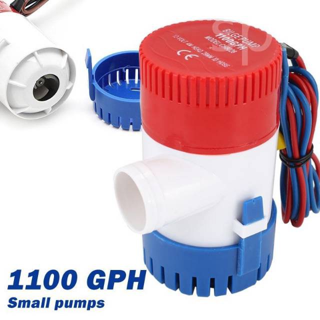 Pompa air celup Bilge pump 1100GPH CH8028 DC 12V submersible pump mini serbaguna