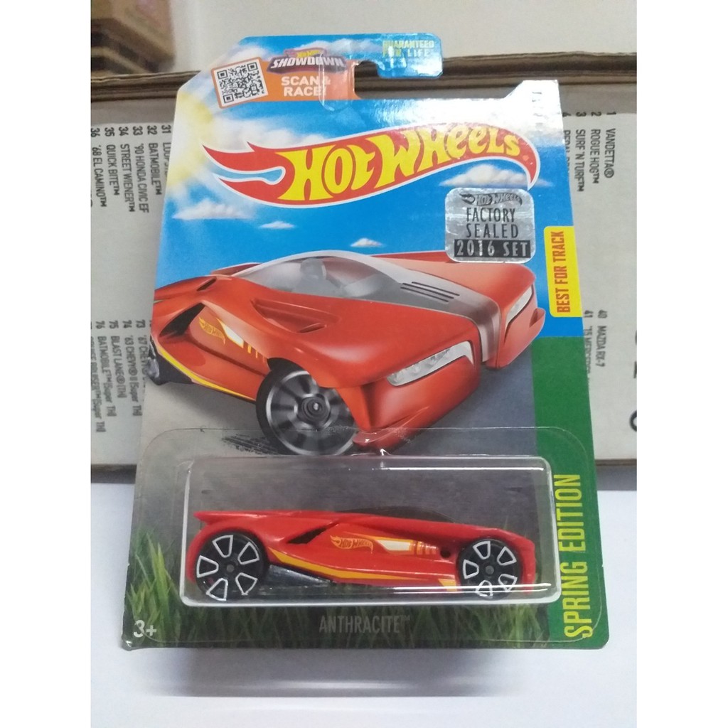 HOT WHEELS FACTORY SEALED 2016 ANTHRACITE MERAH