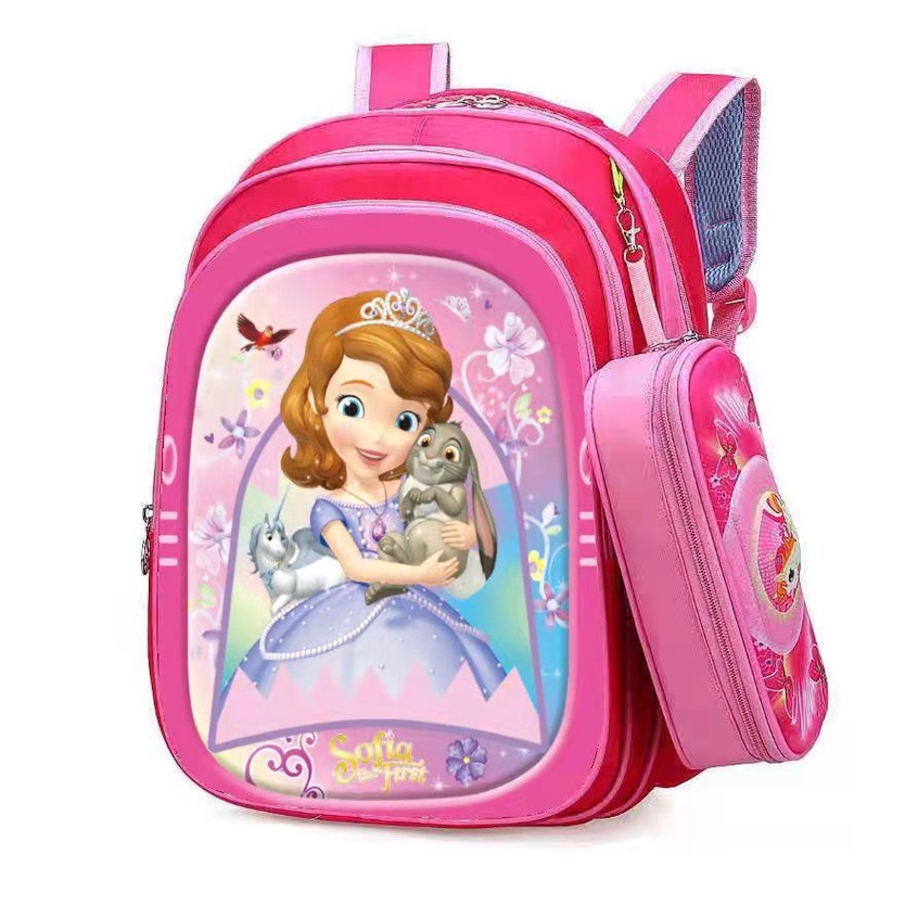 SMARTGIRL NEW TAS RANSEL ANAK SEKOLAH CEWEK COWOK IMPORT SD 3D 2IN1 00160-00165