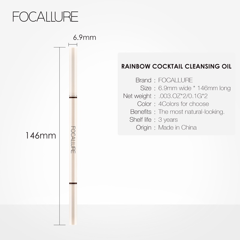 FOCALLURE Artist Sketch Eyebrow Pencil Focallure Eyebrow Tanpa Refill Eyebrow FOCALLURE Pensil Alis Focallure