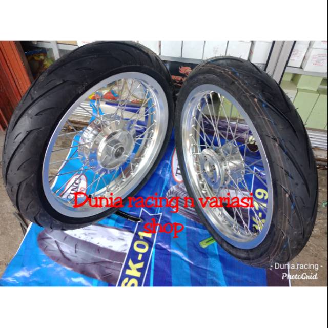 Paketan Velg Ban Motor Vixion old Vixion new Rx king MX king  jupiter Mx 135 sama Ban siap pasang