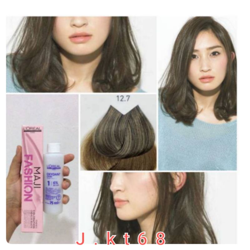 Cat rambut loreal maji fashion 12.7 mint silver