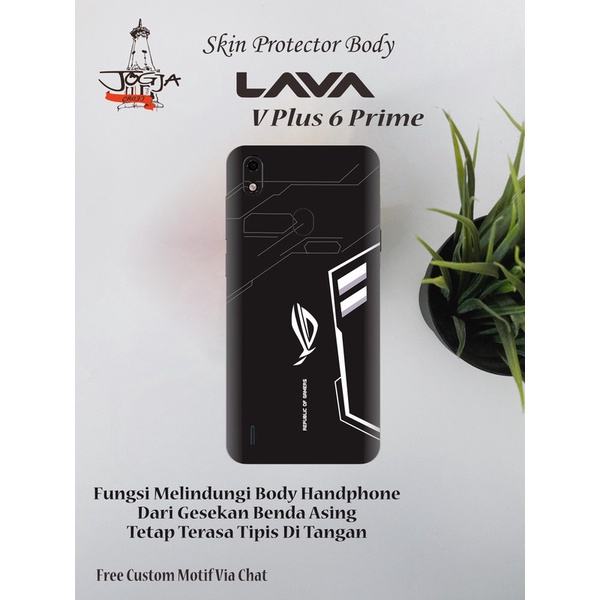 Dapat 2pcs Garskin Lava V Plus 6 Prime Motif Rog Free Custom Motif (Bisa COD)