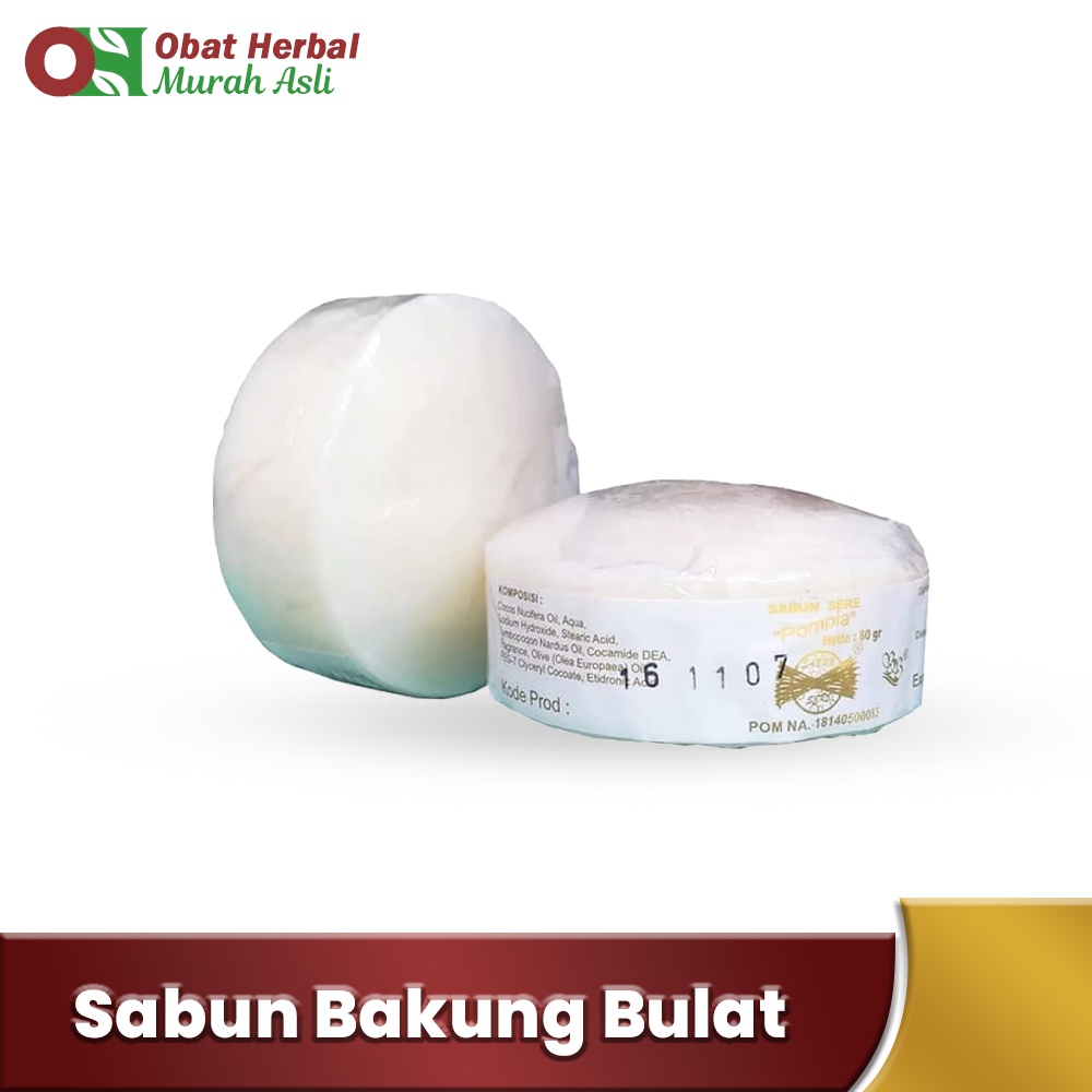 Sabun Bakung Bulat 80gr Sereh Pompia Dapat Mencegah Serangga