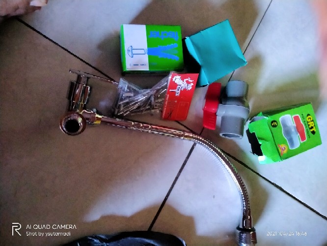 Kran Angsa Flexible Kepala Kecil Engkel 1/2 Chrome