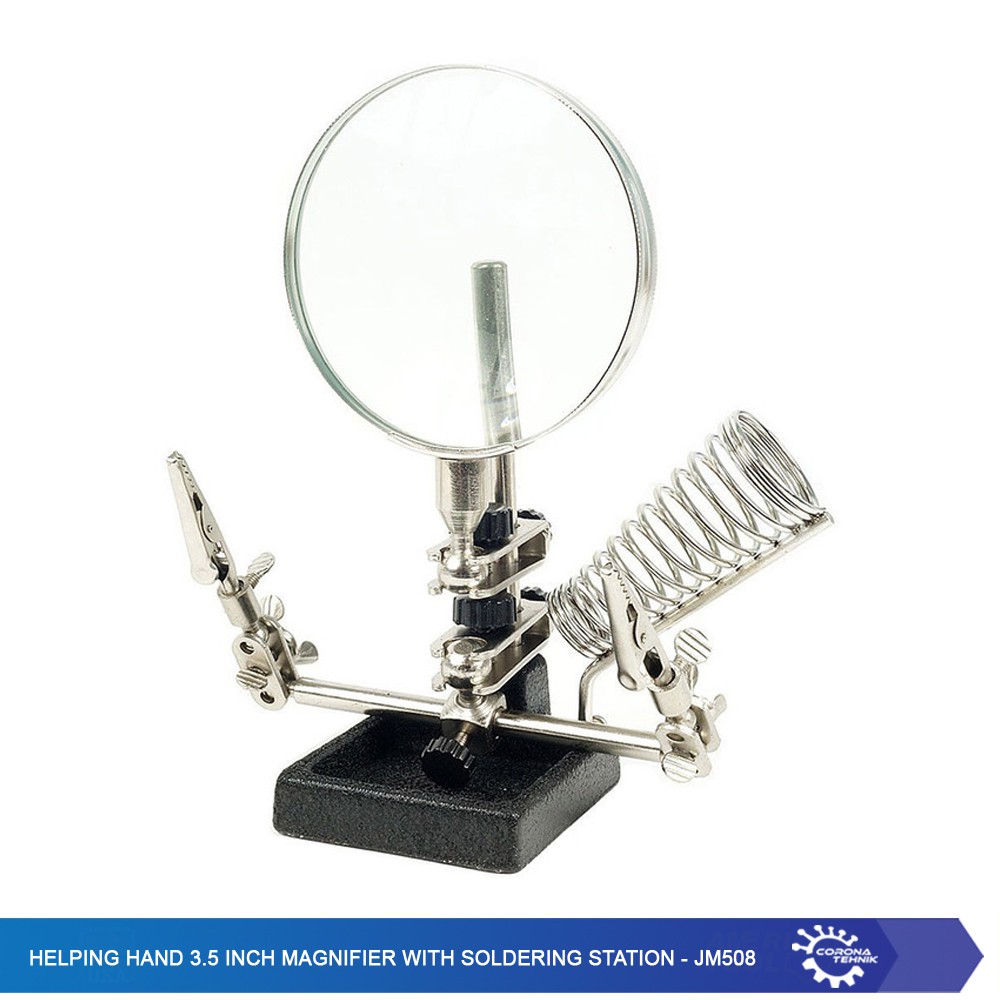 Helping Hand 3.5-Inch Magnifier with Soldering Station - JM508