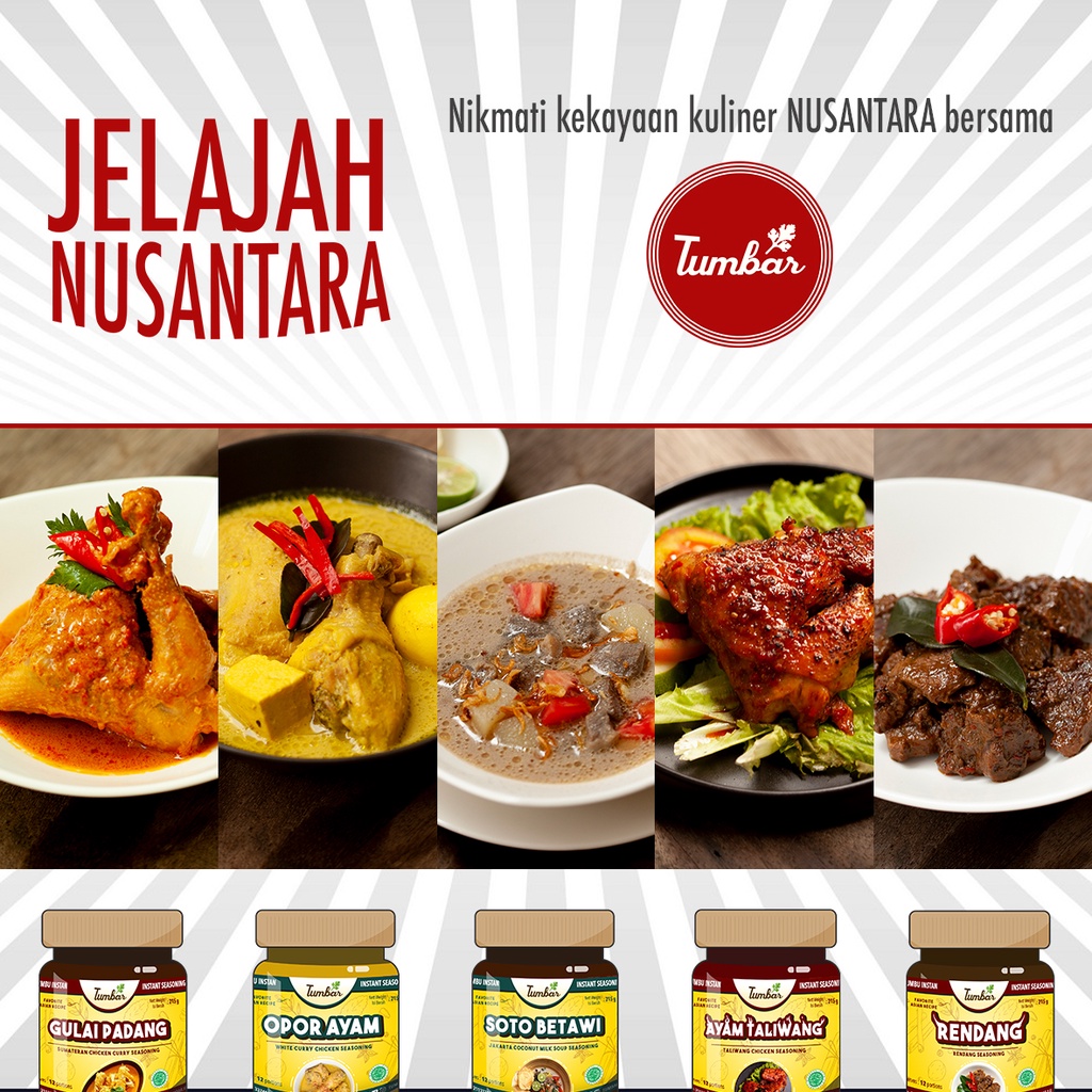 Jual Bumbu Nusantara Pack 6 Instant Seasoning Gulai Padang Opor