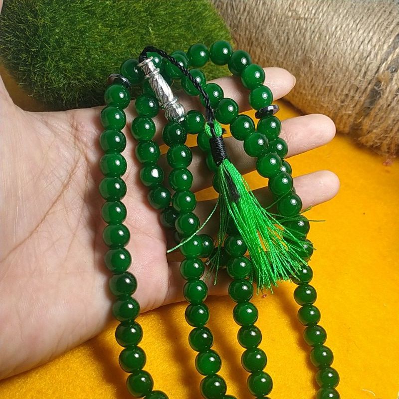 Tasbih 99 batu giok aceh