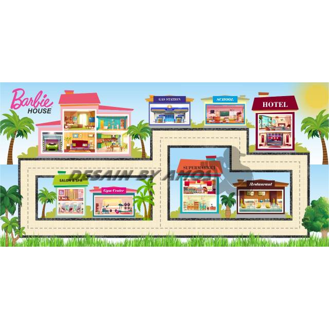 Barbie house / Barbie City / Barbie mat