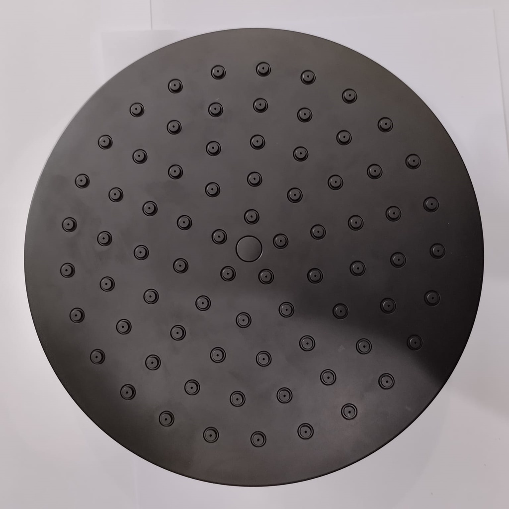 Shower Panas Dingin Black Tanpa Bobok Paket Komplite Serie Black Gold Kran Cabang | Shower Lebar 8inch Tebal Stainless | Shower Head Rainfall