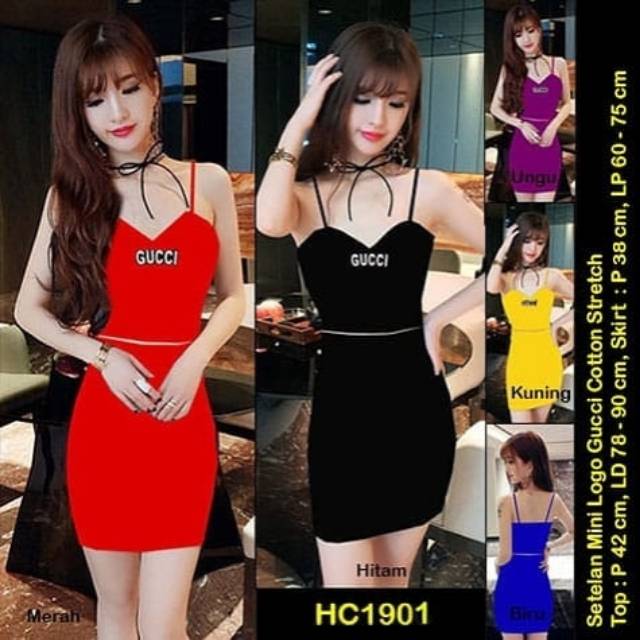 Setelan mini dress gucci