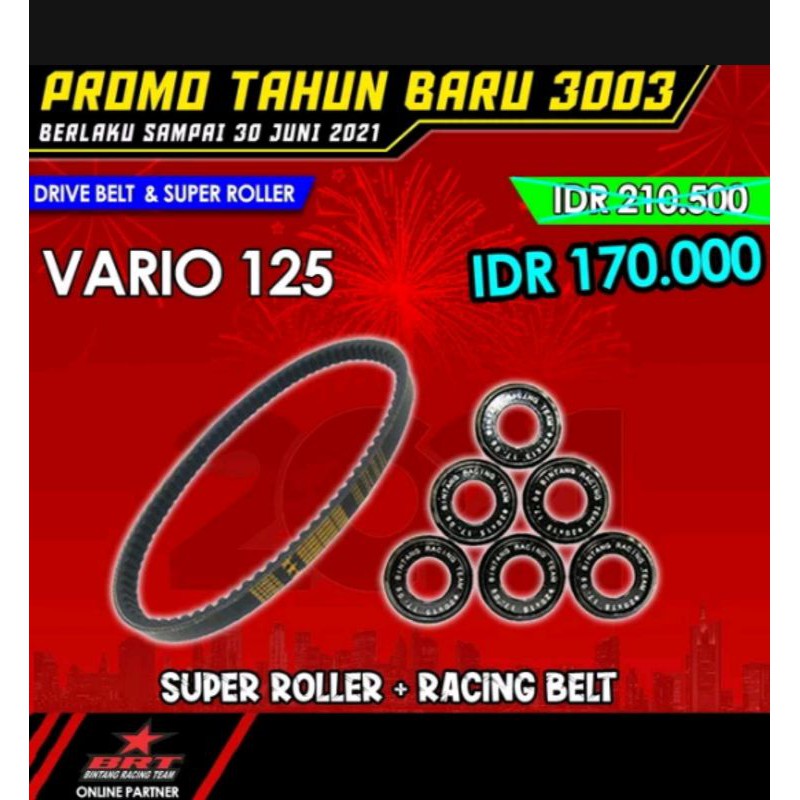 V-Belt & roller, drive belt + super roller BRT vario 125 PGM-FI, vario 125 led, vario 150 old