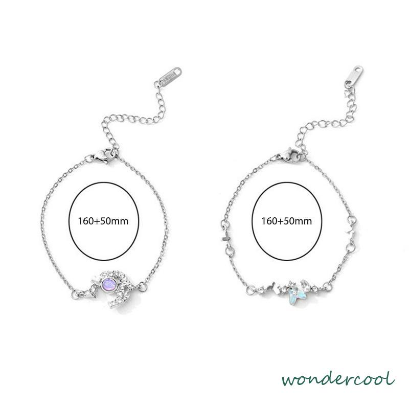 Gelang Kupu-kupu High-end Mewah Ringan Pacar Dreamy Temperamen Gelang Bulan Sabit Wanita-Won