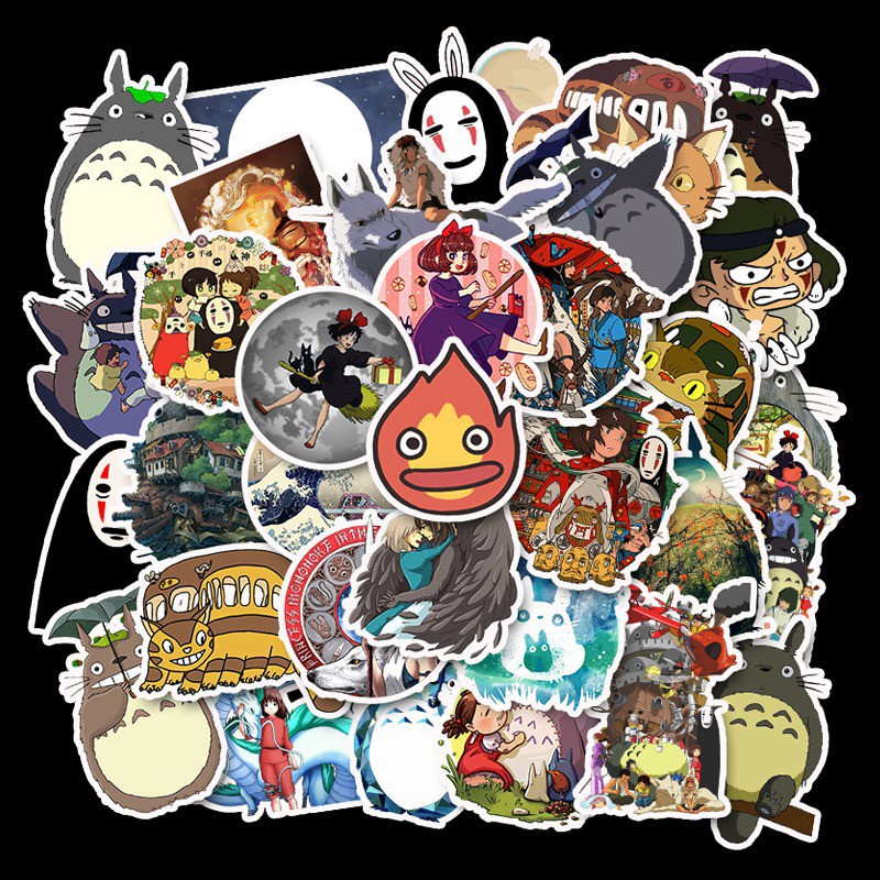 50pcs anime Hayao Miyazaki Series cartoon sticker diy Luggage Laptop Skateboard Motorcycle Bicycle waterproof stickers