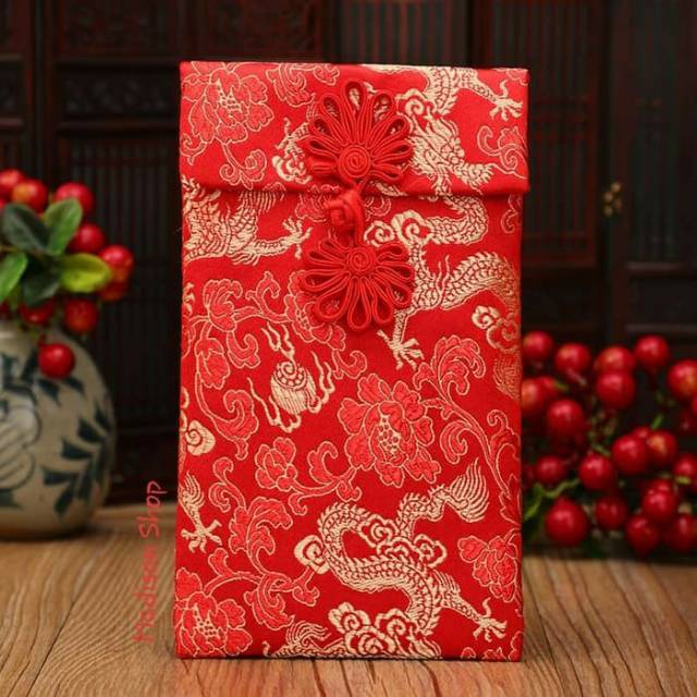 Dompet Angpao Kain Chinese Knot Murah Ampao Kawin Sangjit Premium