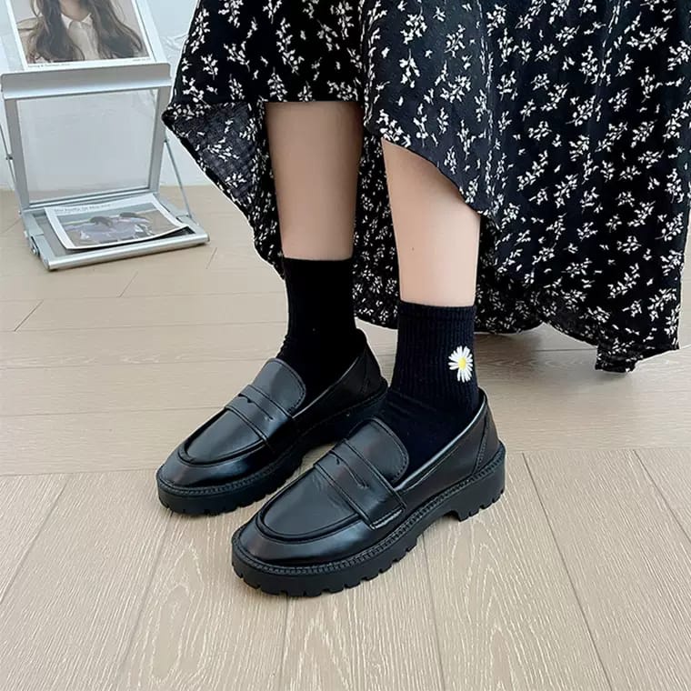 2.2 SEPATU LOAFERS WANITA BLACK DOF SIMPLE &quot; KIETHS '' DOCMART PR 02