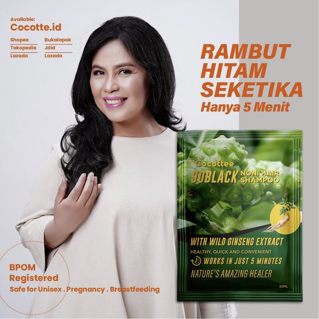 [BPOM] COCOTTEE BSY Go Black / Shampo Semir Mengkudu / Noni Shampo 1ea