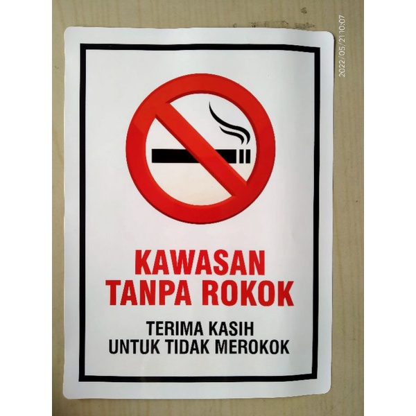 

stiker Kawasan Tanpa Asap Rokok / Dilarang Merokok / No Smoking