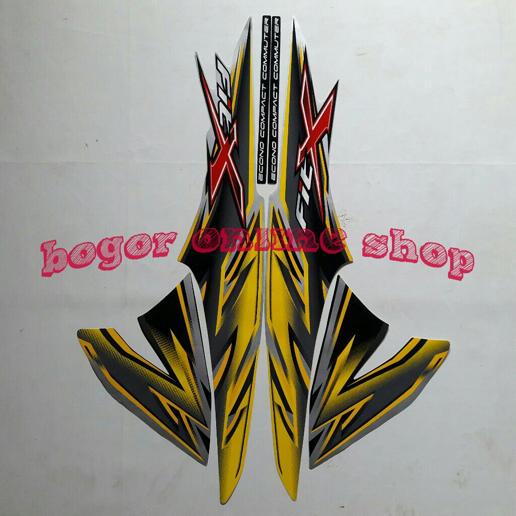 stiker motor supra fit x 2008 silver-hitam-kuning