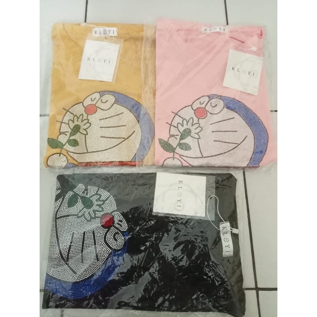 Atasan Kaos wanita import malaysia Kloyi Newbahan katun premium