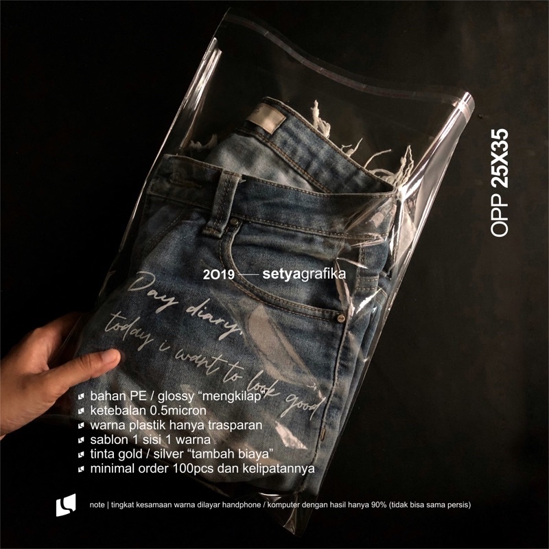 

Plastik OPP , Selotip atau Perekat Sablon 25x35