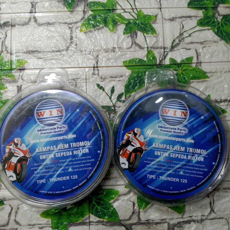 Kampas Rem Tromol Belakang Thunder 125 Suzuki Sky Wave, Sky Drive, Spin model Press Merk WIN