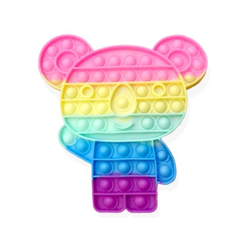 Pop it Rainbow Ready Stok Murah Popit Bubble Toy Untuk Anak Dewasa Penghilang Stres-Koya Panda 15cm