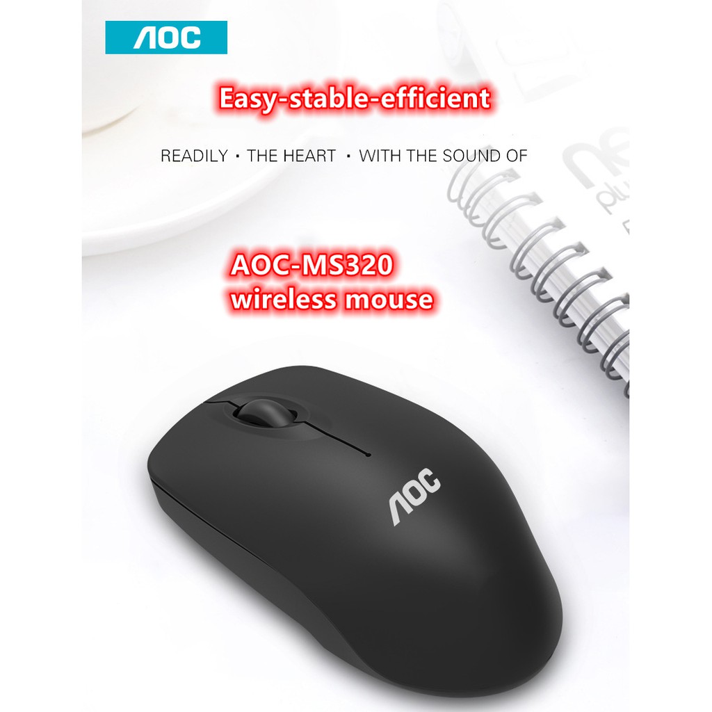 AOC Ms 320 Mouse Wireless Hemat Energi Untuk Laptop/ kantor/ rumah